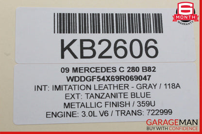 08-14 Mercedes W204 C250 C300 C350 Right Side Exterior Door Handle Blue OEM