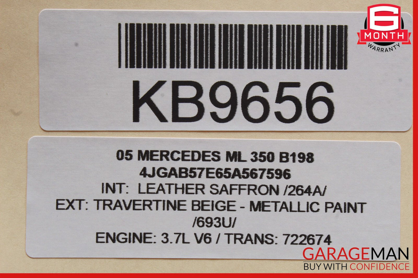 98-05 Mercedes W163 ML350 ML430 ML320 Rear AC A/C Heater Fan Motor Blower OEM