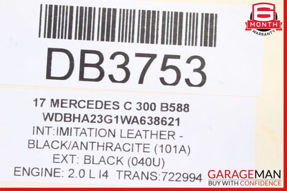 15-20 Mercedes W205 C300 Front Left Lower Bottom Seat Track Rail Motor Assembly