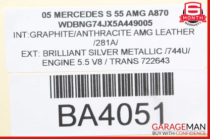 03-06 Mercedes W220 S55 AMG S430 Center Dash Switch ESP Hazard Door Lock OEM