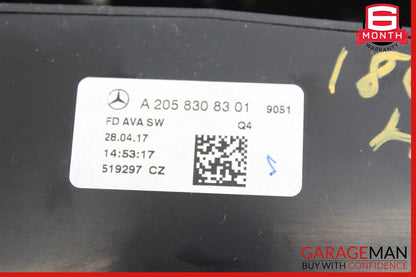 15-20 Mercedes W205 C350e C300 Rear Center Console A/C Air Vent Assy Black OEM