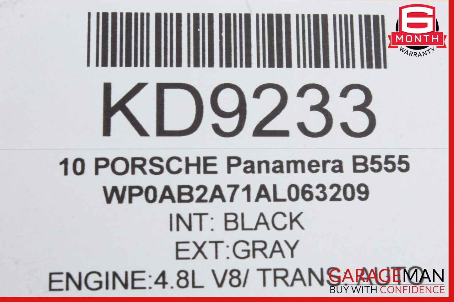10-16 Porsche Panamera 970 Rear Left Driver Side Interior Door Panel OEM