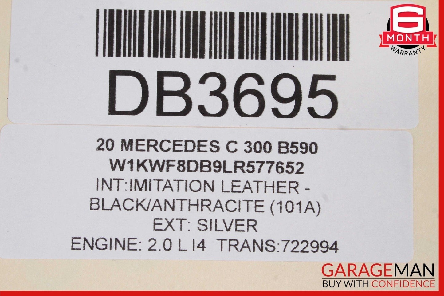 15-20 Mercedes W205 C300 C43 AMG Rear Right Side Interior Door Panel Cover OEM