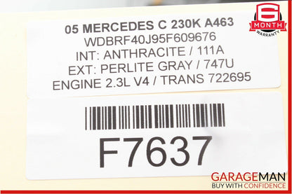 01-07 Mercedes W203 C230 Front Left Driver Side Door Control Module Unit OEM