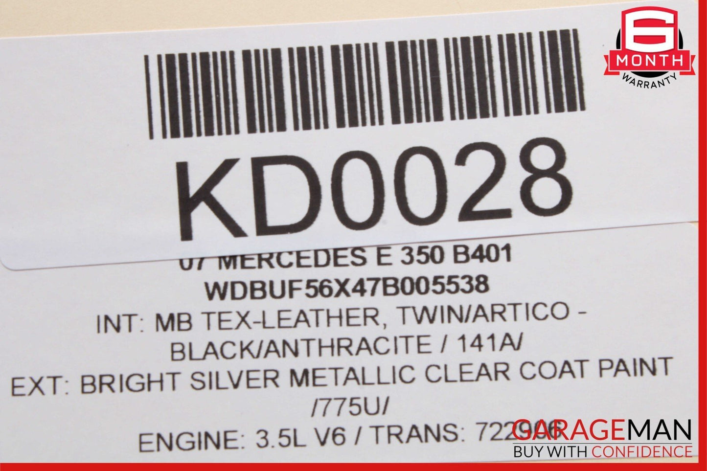 03-09 Mercedes W219 CLS550 E500 Front Left Power Master Window Switch Control