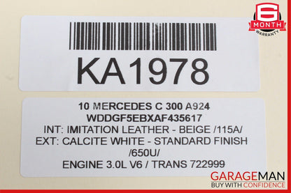 08-11 Mercedes W204 C300 C350 Instrument Speedometer Cluster 2049003202 OEM