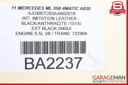 06-13 Mercedes W164 ML550 GL450 R350 Front Right Side Door Control Module Unit