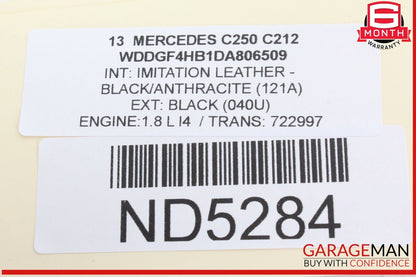 08-14 Mercedes W204 C250 C300 C63 AMG Top Upper Rear View Mirror Black OEM