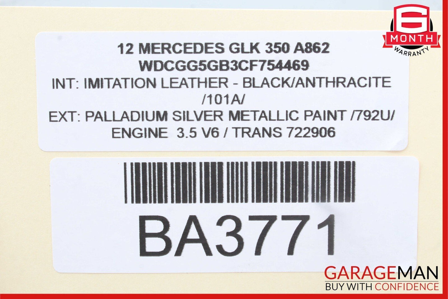 10-15 Mercedes X204 GLK350 GLK250 Rear Left Door Lock Latch Actuator OEM