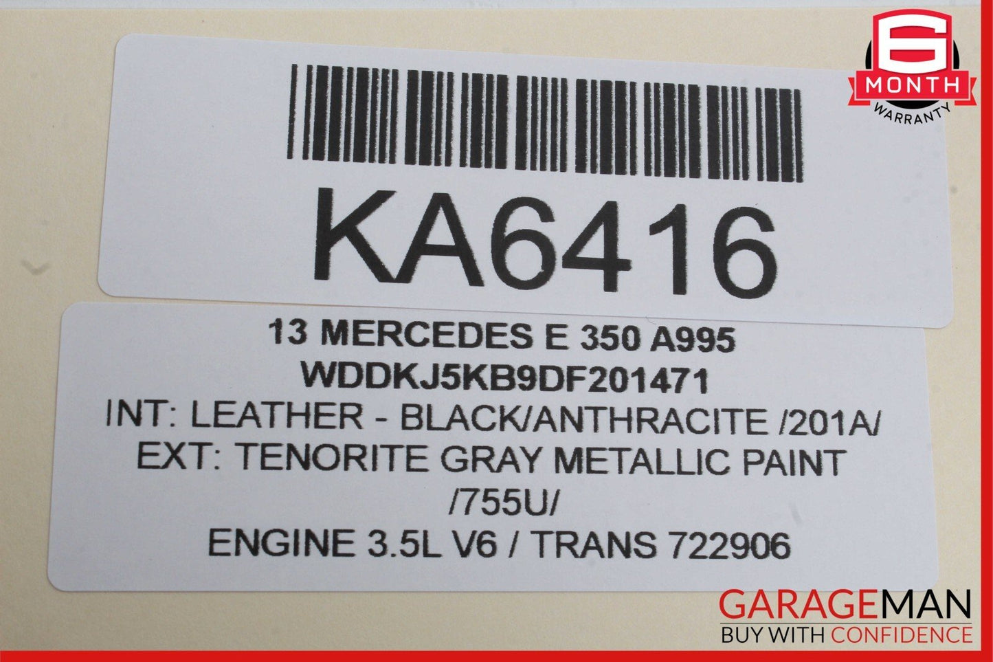 10-16 Mercedes W207 E550 E350 Coupe Rear Right Side Door Window Regulator Motor