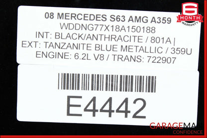 07-13 Mercedes W221 S63 AMG Rear Pano Panoramic Roof Glass OEM