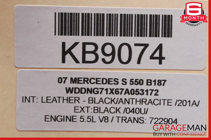 07-09 Mercedes W221 S550 S63 AMG Rear Right Side Door Controller Module OEM