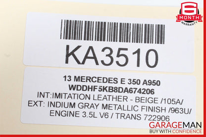 12-18 Mercede W218 CLS550 CLS63 Rear Left Side Exterior Door Handle Keyless Go