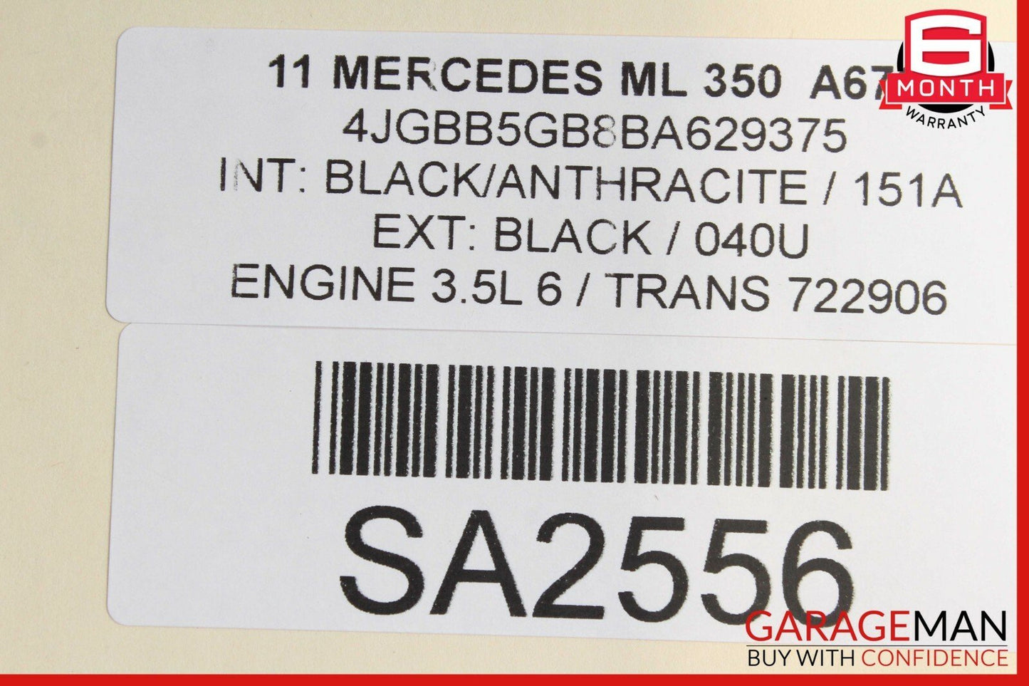 06-12 Mercedes X164 GL450 ML350 Rear Subframe Sub Frame Crossmember Bar OEM