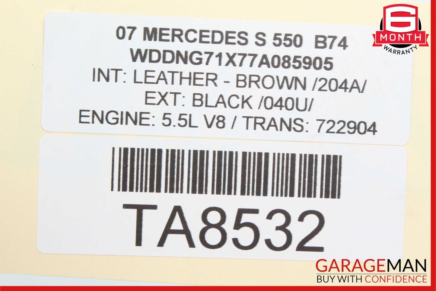 07-14 Mercedes W221 S500 Front Right Passenger Suspension Lower Control Arm