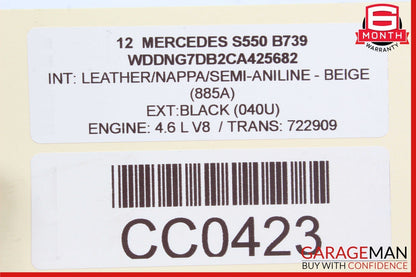 11-14 Mercedes S550 CL550 M278 4.8L V8 Right Side Exhaust Manifold Pipe
