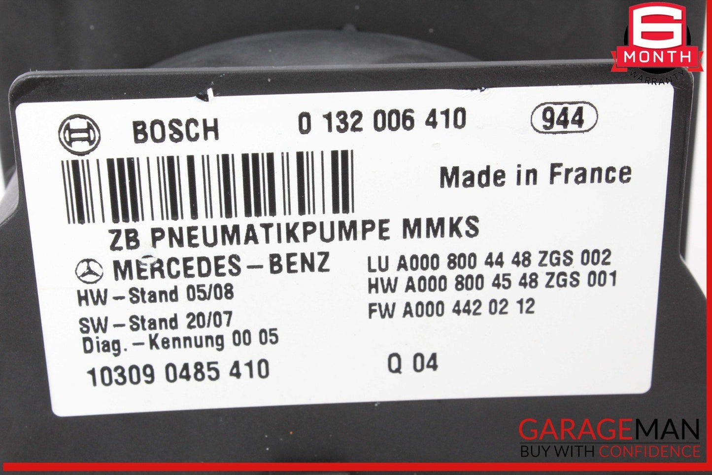 07-20 Mercedes W212 E350 Bluetec CLS400 Dynamic Seat Vacuum Pump 0008004448 OEM