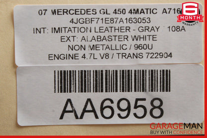 06-12 Mercedes X164 GL450 GL550 ML550 Hazard Control Switch Panel OEM