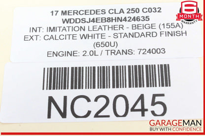 14-19 Mercedes W117 CLA250 Rear Left Side Spindle Knuckle Hub Bearing OEM