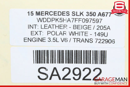 12-20 Mercedes R172 SLK350 SLC300 Rear Left / Right Rearward Tie Rod Control Arm