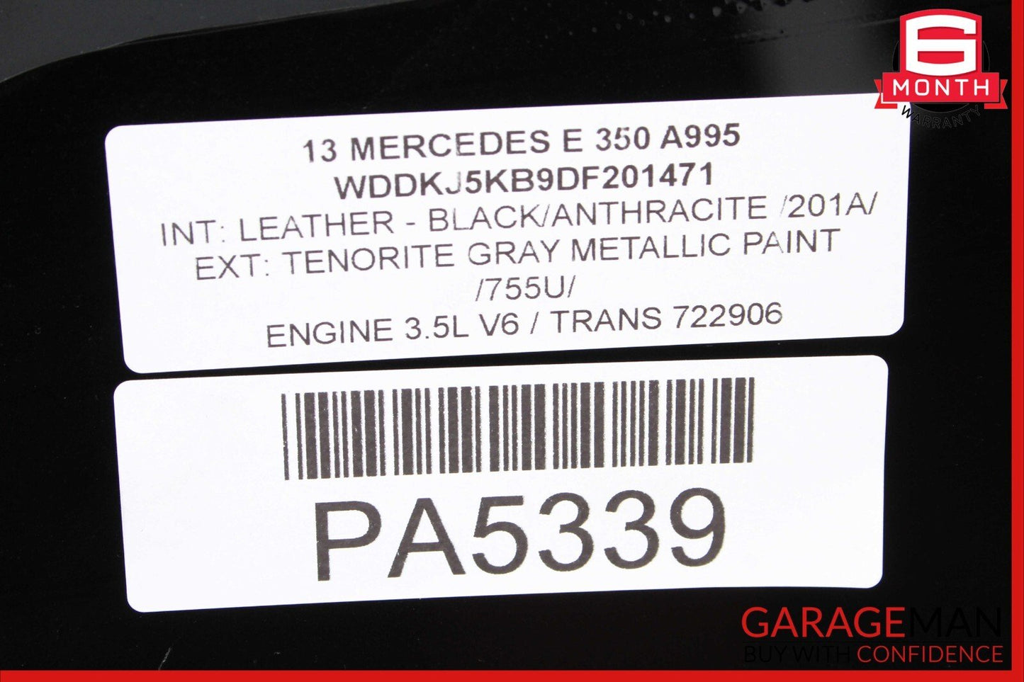 10-17 Mercedes W204 C250 E400 Coupe Rear Back Windshield Window Glass Tinted