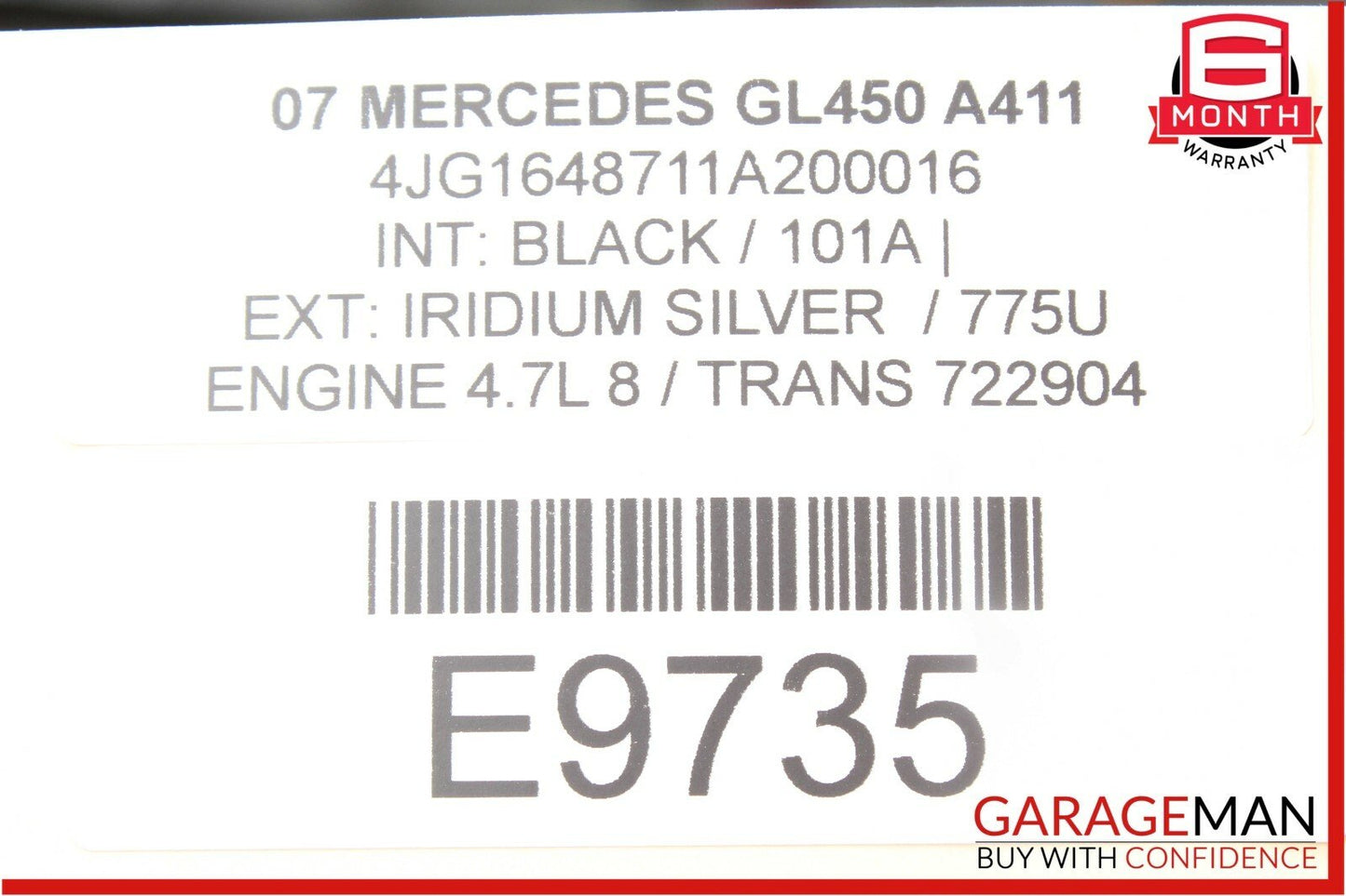 06-12 Mercedes GL450 ML350 R350 Front Right Passenger Door Control Module Unit