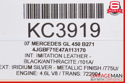 07-12 MERCEDES X164 GL450 ML350 FRONT RIGHT PASSENGER SIDE WINDOW MOTOR OEM
