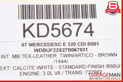 03-09 Mercedes W211 E320 E350 Rear Right Door Window Regulator Motor OEM
