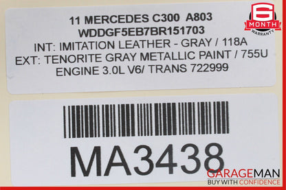 08-14 Mercedes W204 C250 C300 C350 RWD Floor Gear Shifter Shift Selector Box OEM