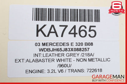 01-09 Mercedes W211 E320 E350 CLS500 Trunk Lid Lock Latch Handle OEM