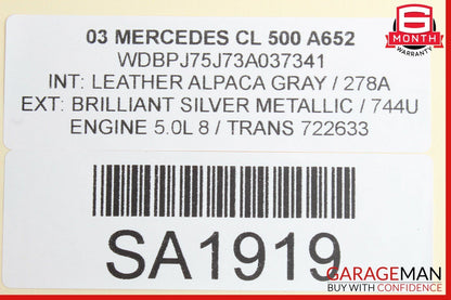 03-06 Mercedes W220 S430 S500 S55 Front Lumbar Control Switch 2208000878 OEM