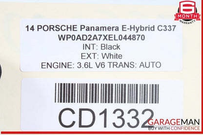 10-16 Porsche Panamera 970 Rear Left Driver Side Exterior Door Shell Frame OEM