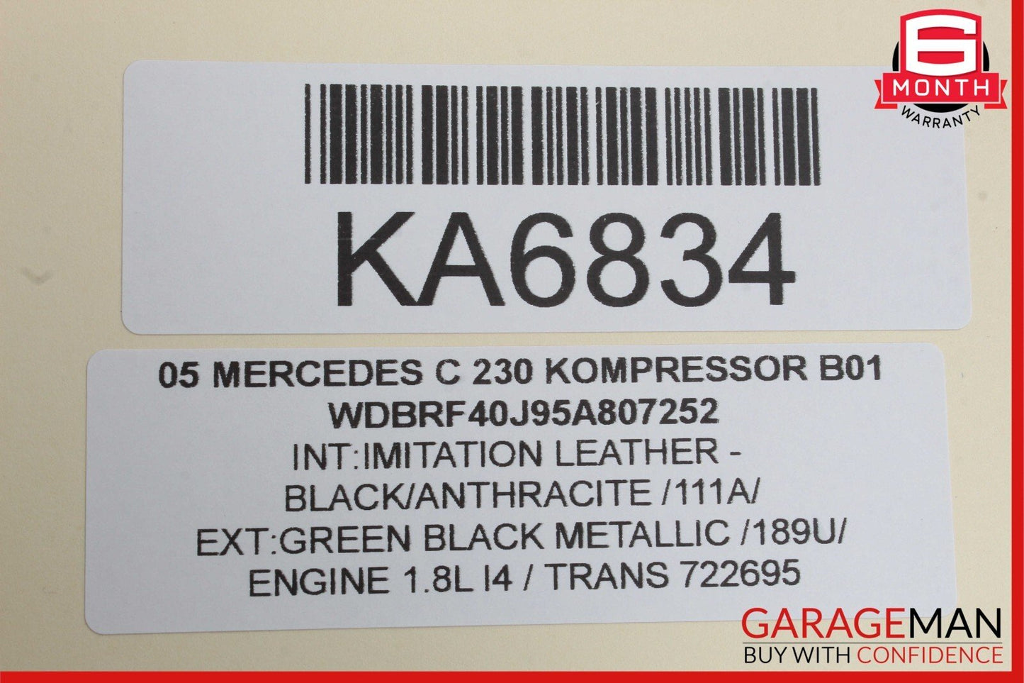 01-07 Mercedes W203 C230 C240 Rear Left Driver Side Exterior Door Handle OEM