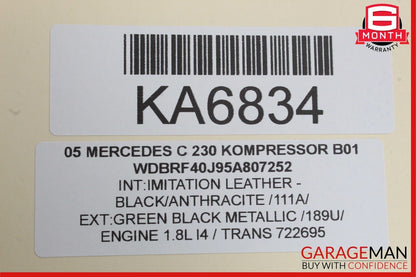 01-07 Mercedes W203 C230 C240 Rear Left Driver Side Exterior Door Handle OEM