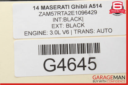 14-17 Maserati Ghibli Dashboard Dash Information Display Media Monitor Screen