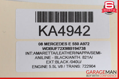 03-09 Mercedes W211 E550 Rear Left Driver Side Exterior Door Handle Black OEM