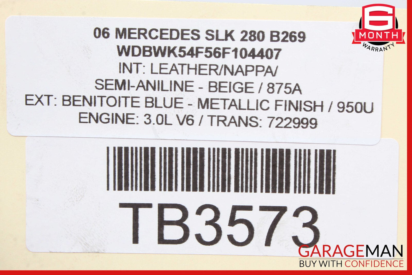 06-08 Mercedes R171 SLK280 Engine Motor Wire Wiring Harness 2720103202 OEM