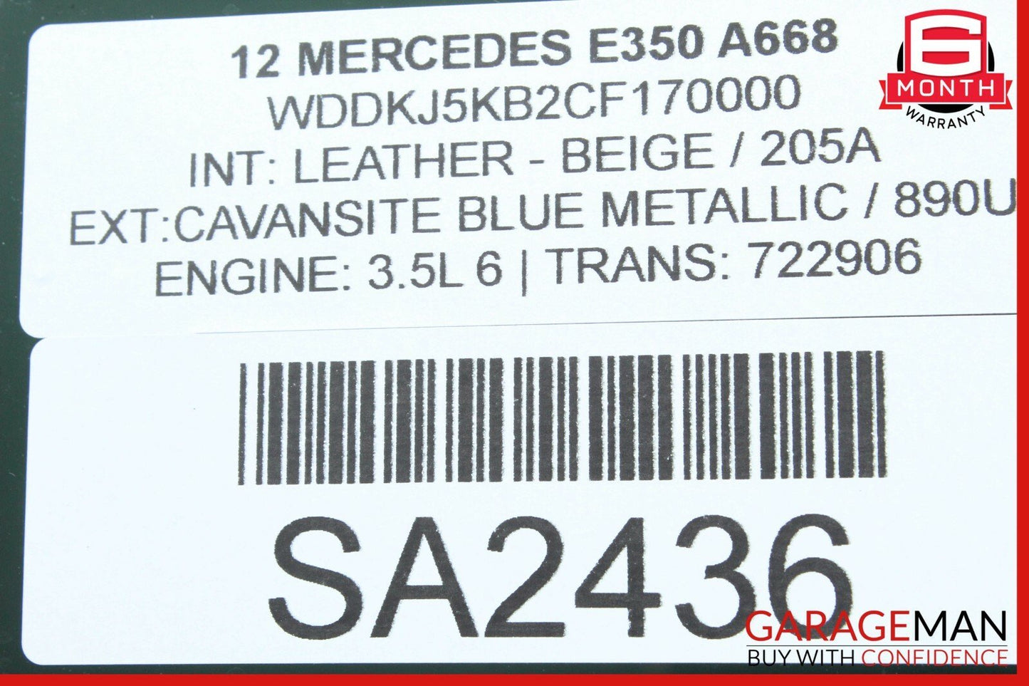 10-13 Mercedes W207 E350 E550 Coupe Front Right Passenger Side Window Glass OEM