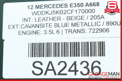 10-13 Mercedes W207 E350 E550 Coupe Front Right Passenger Side Window Glass OEM