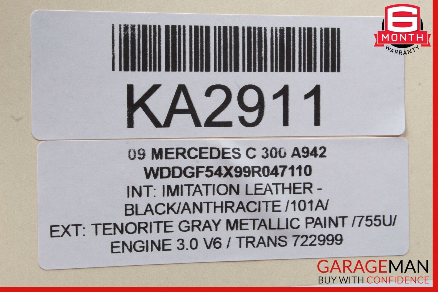 08-14 Mercedes W204 C300 C350 Rear Right Door Window Regulator Motor OEM