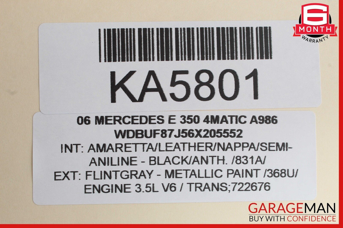 03-09 Mercedes W211 E350 4MATIC Sirius Satellite Radio Receiver Module OEM