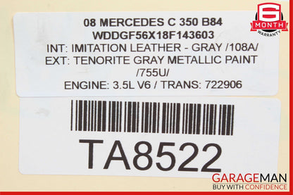 08-11 Mercedes W204 C350 Power Steering Pump Reservoir Assembly