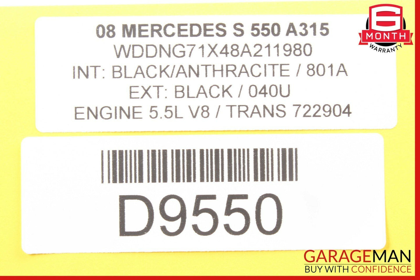 07-13 Mercedes W221 S550 S63 Door Keyless Go Control Module 2218707392 OEM
