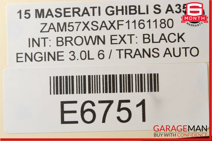 14-17 Maserati Ghibli S Q4 Steering Column Shaft Assembly 06700317590 OEM