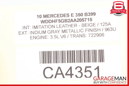 10-16 Mercedes W212 E350 E550 Dash Center AC Air Vent Speaker Cover Grille Beige