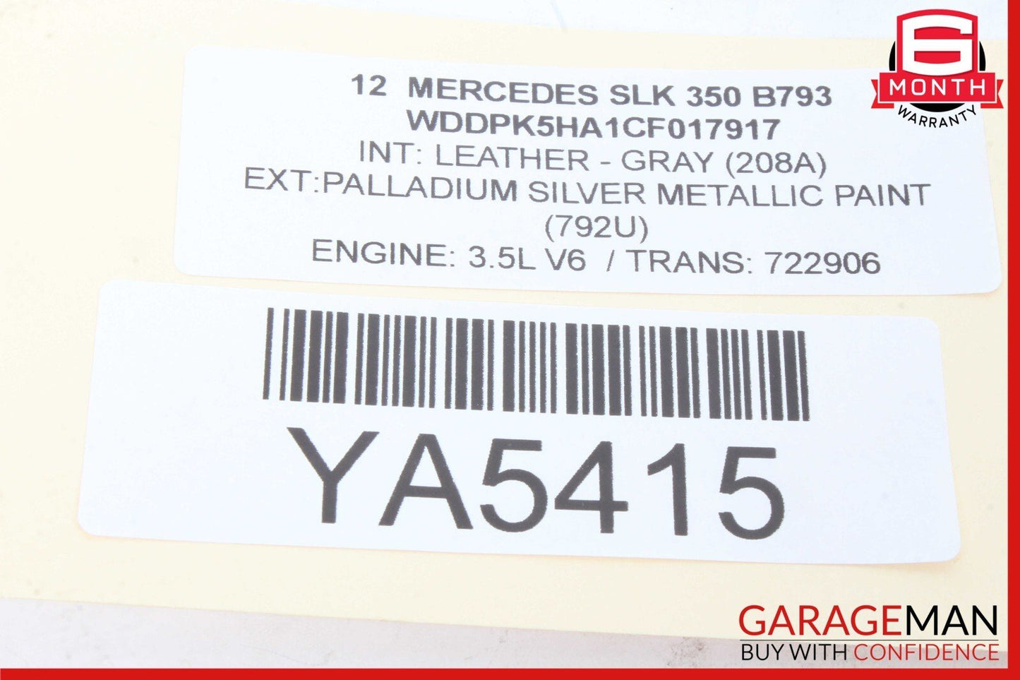 12-20 Mercedes R172 SLK350 SLC300 Rear Right B Pillar Speaker Cover Grille Trim