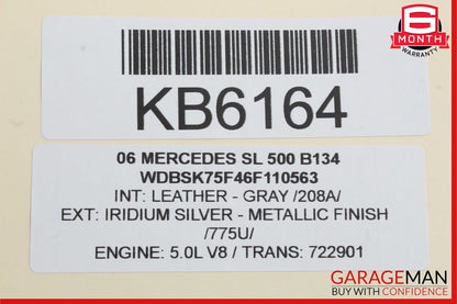 00-06 Mercedes R230 SL500 Rear ABC Hydraulic Suspension Valve Block Assembly OEM