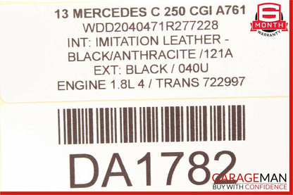 08-14 Mercedes W204 C250 Rear Left Driver Side Exterior Door Handle Black OEM