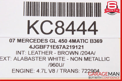 07-09 Mercedes X164 GL450 E63 Right Side Sunvisor Sun Visor Shade Cover OEM