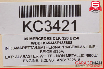05-09 Mercedes W209 CLK320 CLK550 Center Dashboard Control Switch OEM